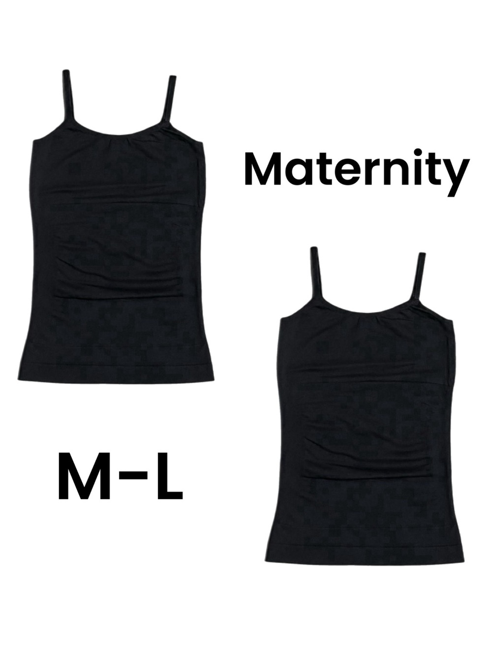Black Seamless Maternity Camisole